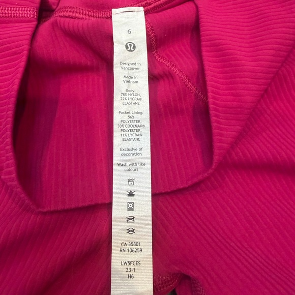 Lululemon Raspberry  align Ribbed high rise wild berry - Picture 2 of 5